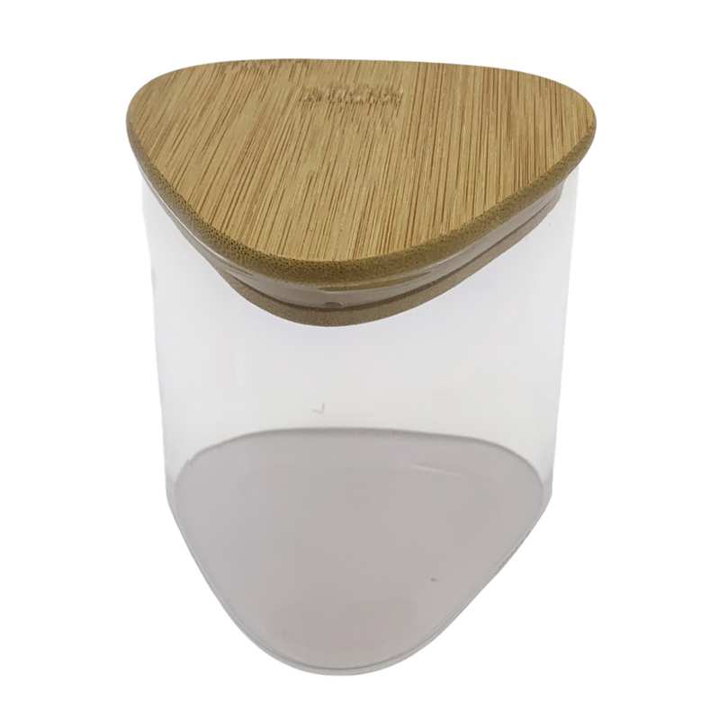 [HA5367] Frasco de vidrio con tapa de bambú, 1100ml, en caja