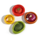 Protector de alimentos de silicona, borde de plástico x4, varios modelos