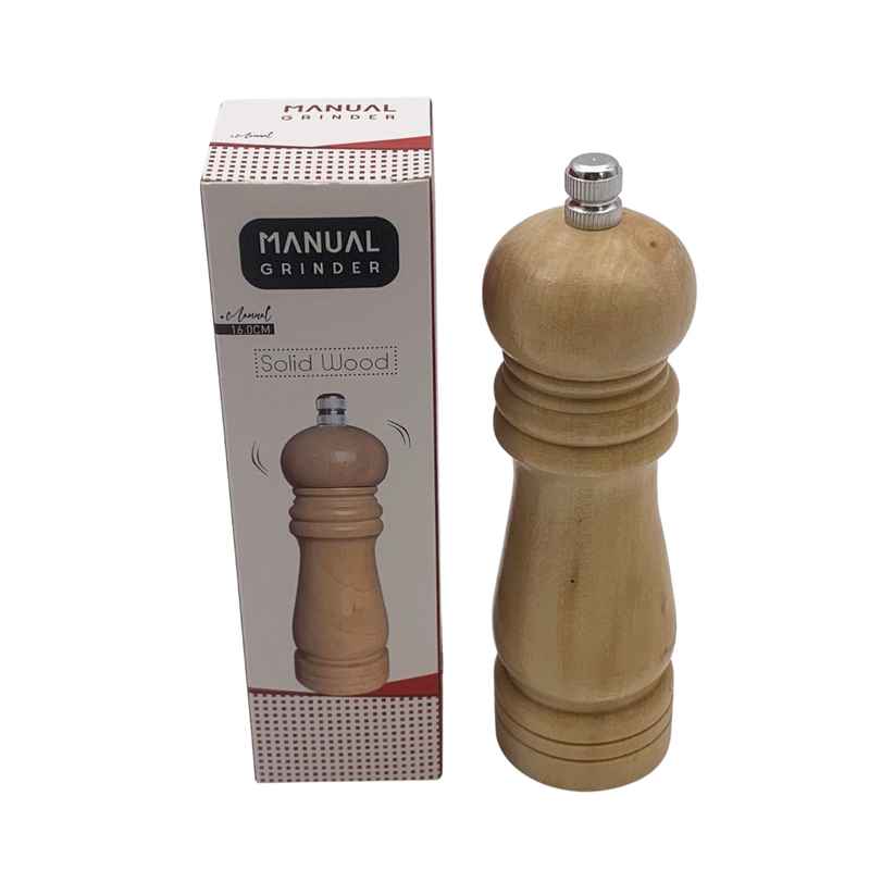[HA5382] Condimentero molinillo de sal y pimienta, de madera, en caja
