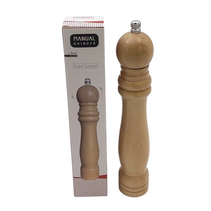 [HA5383] Condimentero molinillo de sal y pimienta, de madera, en caja