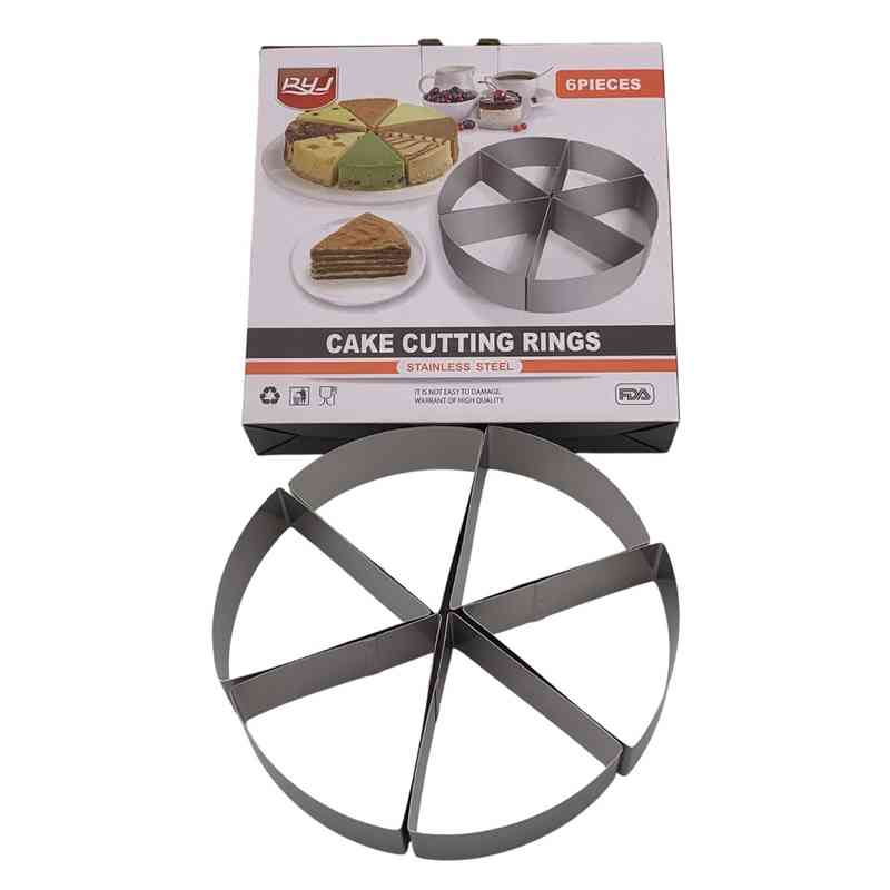 [HA5385] Cortante de metal para porcionar tortas, 6 divisiones, en caja