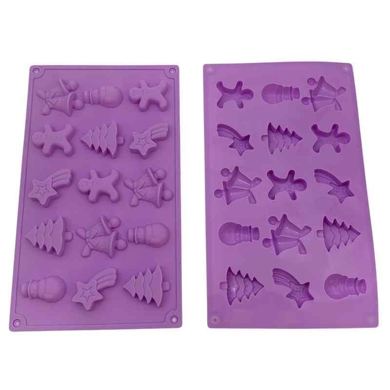 [HA5453] Molde de silicona para repostería, ideal para chocolate, gelatina etc, diseño navidad, varios colores