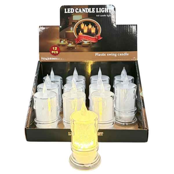 [HA5529] Vela led luz cálida, CAJA x12