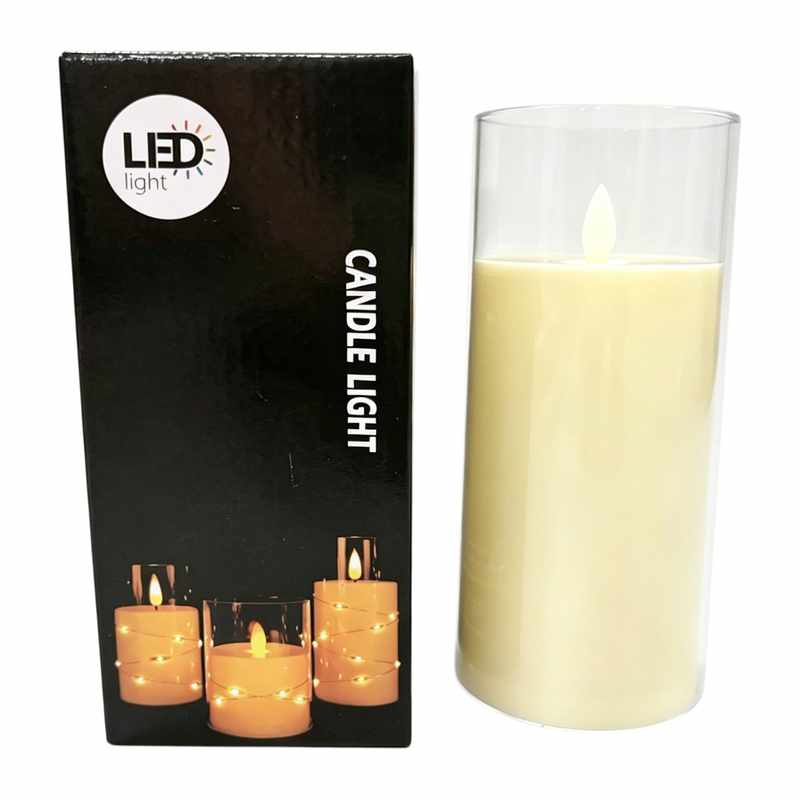 [HA5530] Vela LED en vaso, 3AAA, 10cm en caja