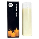 Vela LED en vaso, 3AAA, 25cm en caja