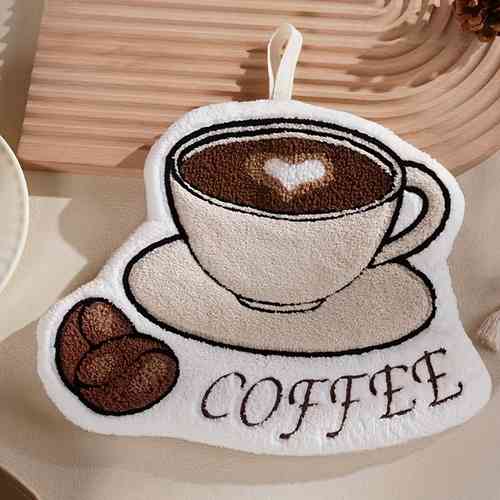 [HA5546] Manopla para cocina, de algodón y microfibra, varios diseños de café