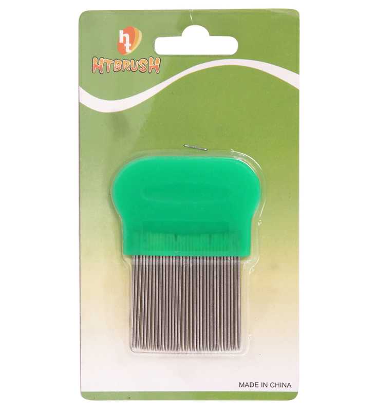Peine para piojos de metal, en blister, PACK x12