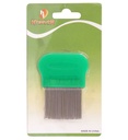 Peine para piojos de metal, en blister, PACK x12