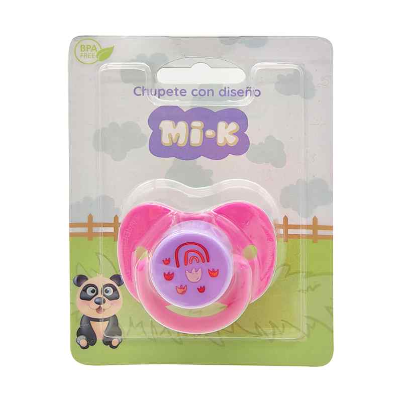 [HC0827] Chupete con diseño, en blister, MI-K, 4 modelos