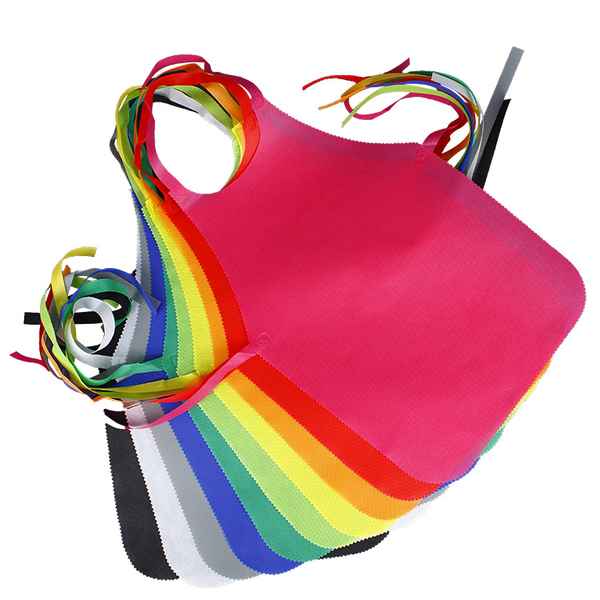 [HC1328] Babero delantal de TNT en bolsa, varios colores