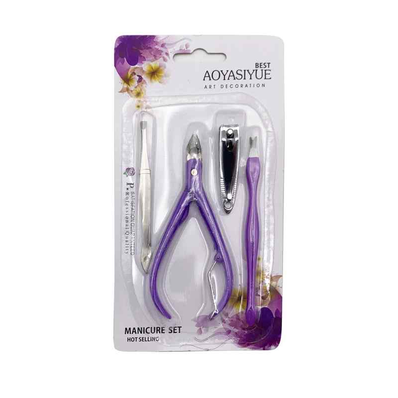 [HC1429] Set de manicuría, 4 piezas, en blister varios colores