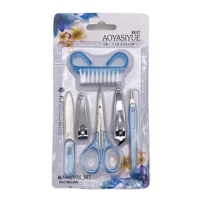 [HC1430] Set de manicuría, 6 piezas, en blister varios colores