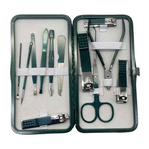 Set de manicuría, 12 piezas, en estuche
