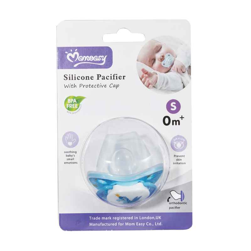 [HC1666] Chupete de silicona ortodóntico en blister, 2 colores MOMEASY
