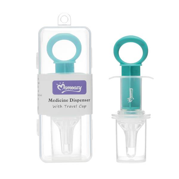 [HC1672] Dispensador para medicamentos para bebé, con tapa, de silicona y plástico, en caja de plástico MOMEASY