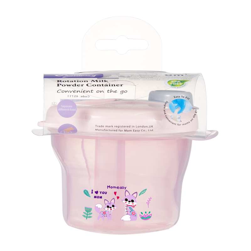 [HC1699] Vianda infantil de plástico con divisiones pico vertedor, en cartón, 2 colores MOMEASY