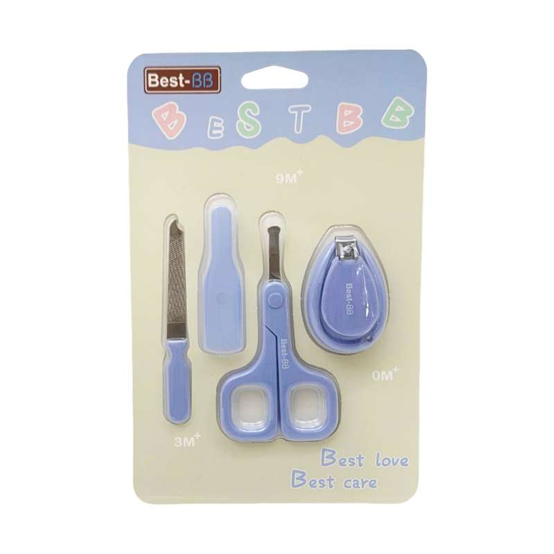 [HC1736] Set de manicuría para bebé, 4 piezas, en blister, 2 colores