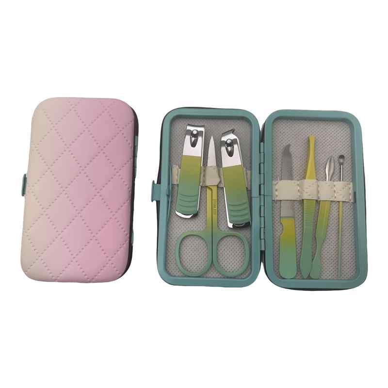 [HC1750] Set de manicuría, 7 piezas en estuche, varios colores