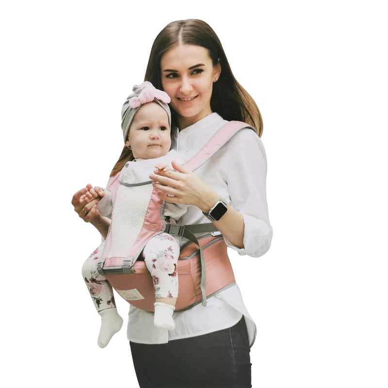 Mochila porta bebé ergonómica cangurera de poliéster, en caja, varios colores