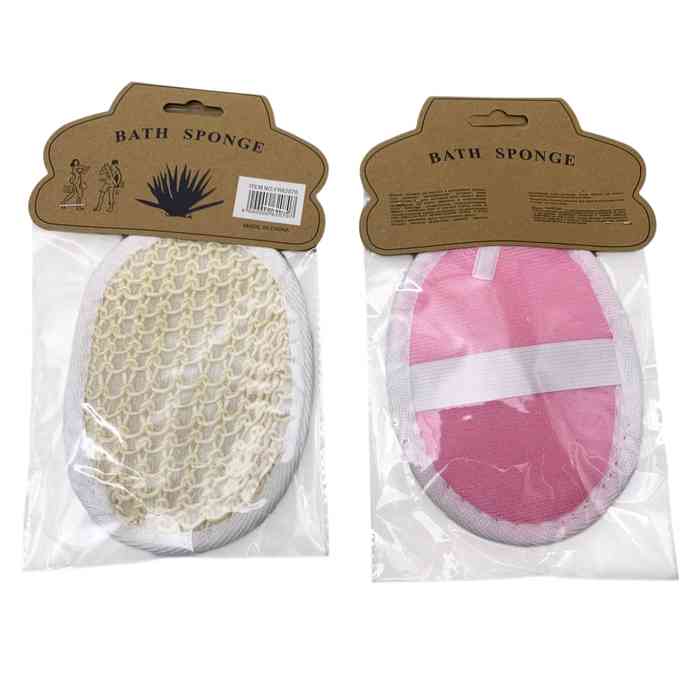 [HC1822] Esponja exfoliante doble faz, en bolsa, varios colores