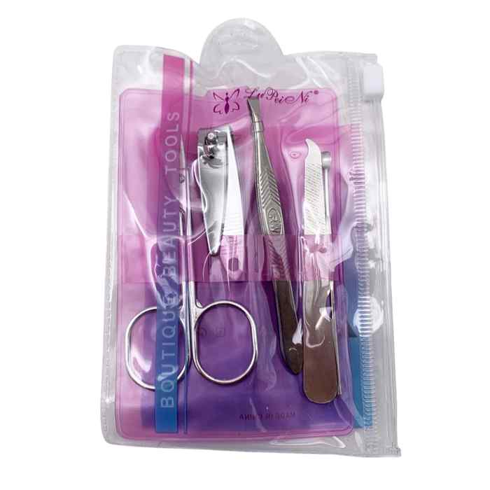 Set de manicuría, 5 piezas, en bolsa de PVC