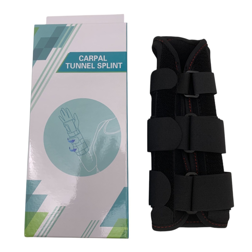 Protector para mano con velcro para túnel carpiano, en caja