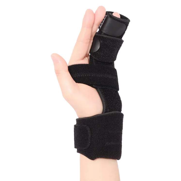Protector para mano con inmovilizador de dedos, con velcro, en caja