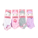 Medias infantiles cortas, varios diseños de nena, talle grande, PACK x12
