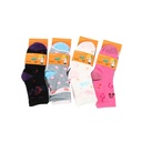 Medias infantiles media caña, varios diseños de nena, talle mediano, PACK x12