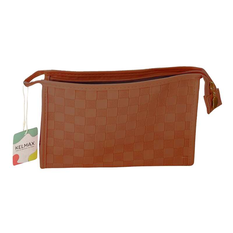 Neceser de PU con cierre MARRON Kelmax