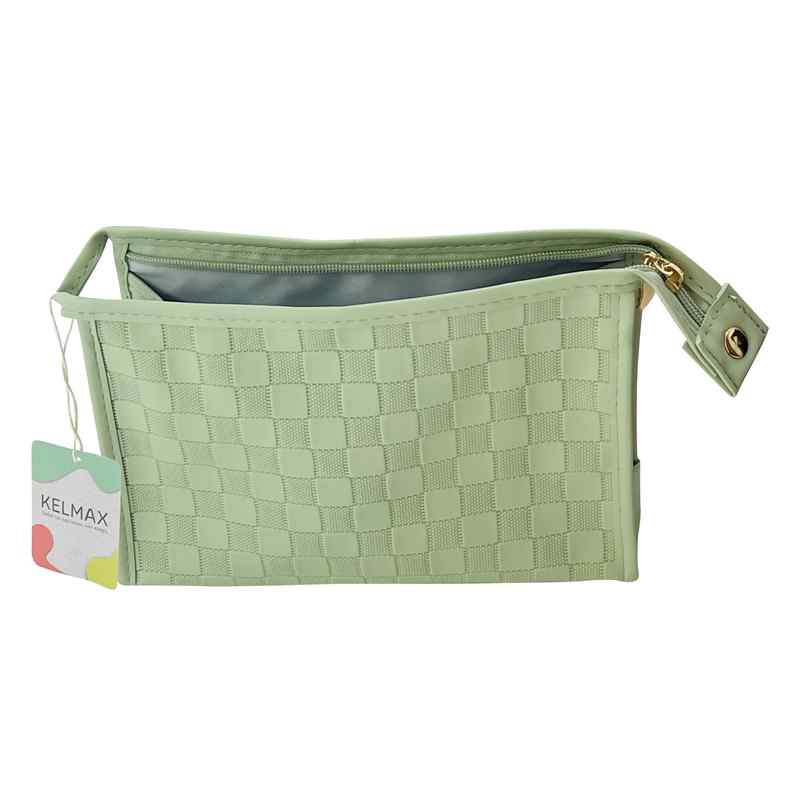 [HC1886VD] Neceser de PU con cierre VERDE Kelmax