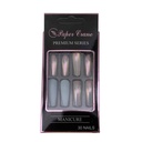 Uñas postizas adhesivas, 8 uñas pintadas, 22 para pintar, incluye lima y esteca, en caja varios colores