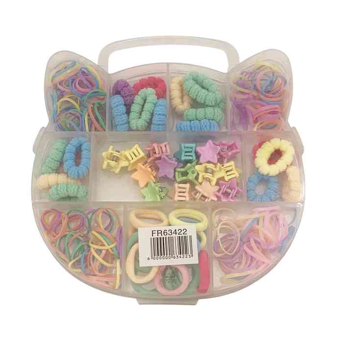 [HC1924] Gomitas para pelo con pinzas mini, PACK x12