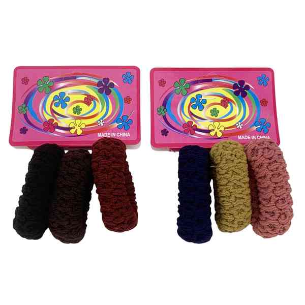 [HC1925] Gomitas para pelo x3, en cartón, PACK x12