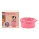 Limpiador de brochas soporte bowl de silicona plegable, varios colores, en caja