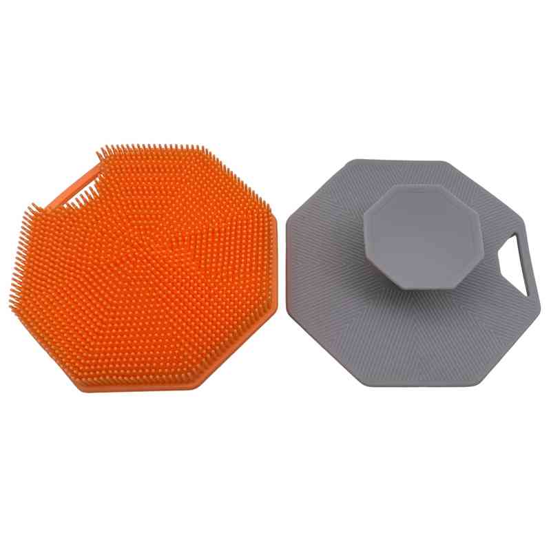 [HC1963] Esponja exfoliante de silicona con mango, varios colores