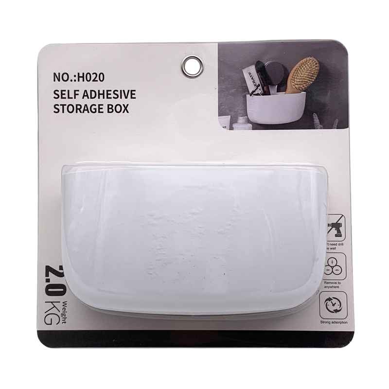 [HC1972] Organizador de plástico autoadhesivo para pared, en blister