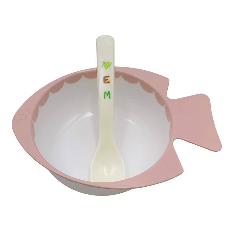 [HC1987] Plato bowl de plástico, con cuchara, varios colores