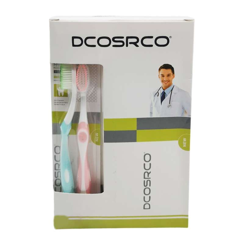 [HC2016] Cepillo de dientes para adultos, en blister x2 unidades, CAJA x12 (total 24 cepillos)
