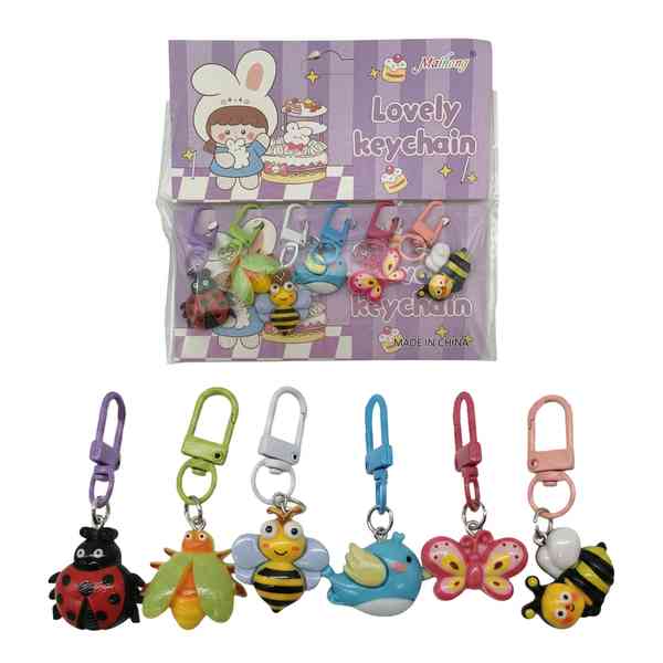[HC2023] Llavero de resina animales x6, PACK x12