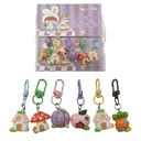 Llavero de resina casas x6, PACK x12