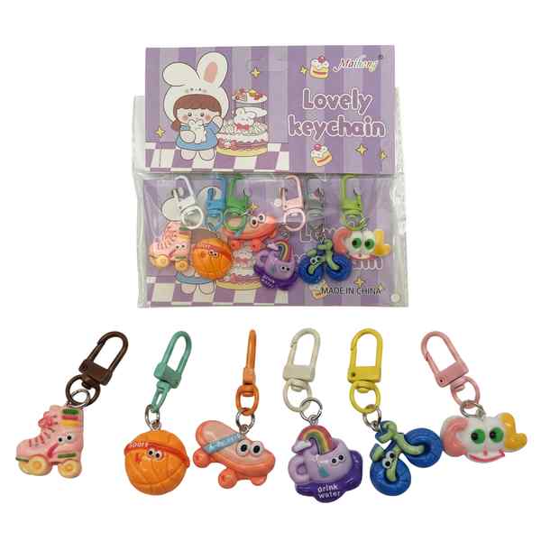 [HC2025] Llavero de resina ojitos x6, PACK x12