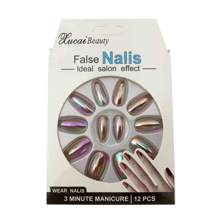 Uñas postizas adhesivas, PACK x12, varios colores