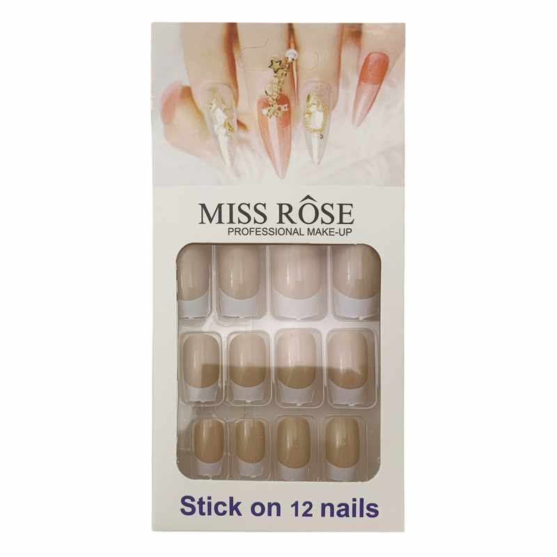 Uñas postizas adhesivas, PACK x12, varios colores
