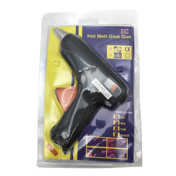 Pistola de silicona grande, para barra gruesa, en blister