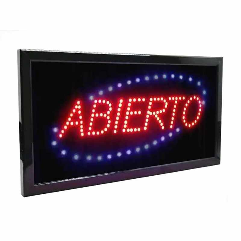 [HE1020] Cartel LED luminoso, ABIERTO en caja