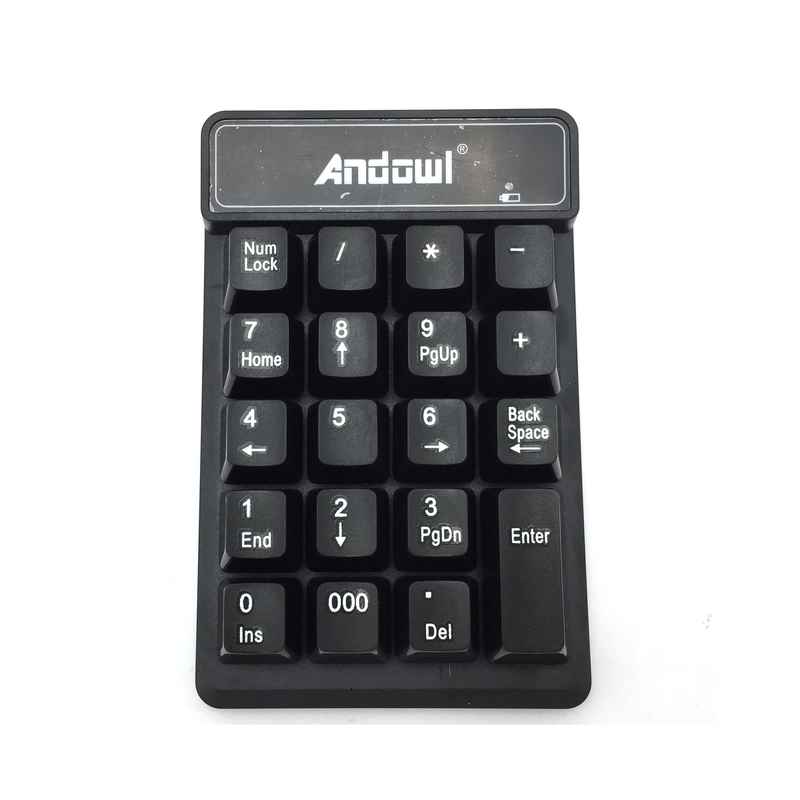 Teclado numérico inalámbrico, 1AA, en caja