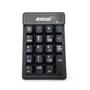 Teclado numérico inalámbrico, 1AA, en caja