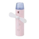 Humidificador facial con ventilador, USB, en caja