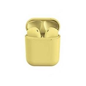 [HE1329AM] Auriculares inalámbricos bluetooth V5.0, i12, AMARILLO